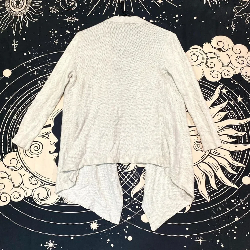 Banana Republic Cardigan Sweater Women’s XSP Beige Cotton Knit Duster Academia - Picture 3 of 7